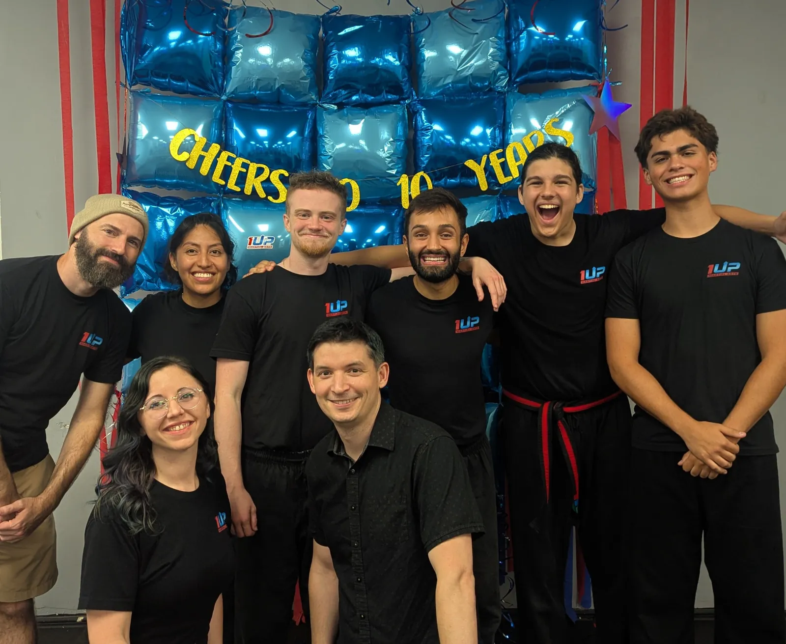A 1UP Martial Arts coach leading a class
